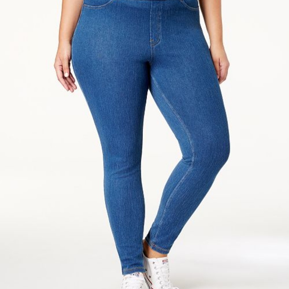 Hue Medium Wash Jeggings 3X